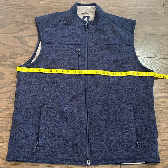 Johnnie O Tahoe Fleece Vest Blue Two Way Zip Size XL - Picture 5 of 7